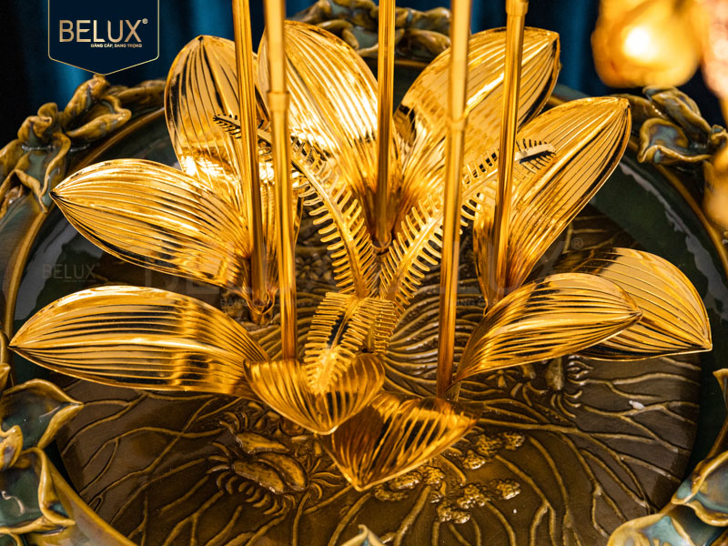 Chậu Lan Vàng Ngọc Phúc mạ vàng 24k&nbsp;cao 44cm